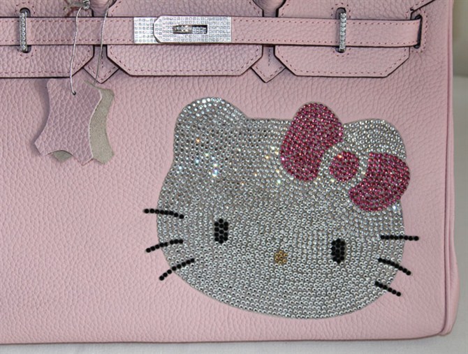 High Quality Fake Hermes Birkin Hello Kitty 35CM Togo Leather Bag Pink HK0001 (9) - Click Image to Close